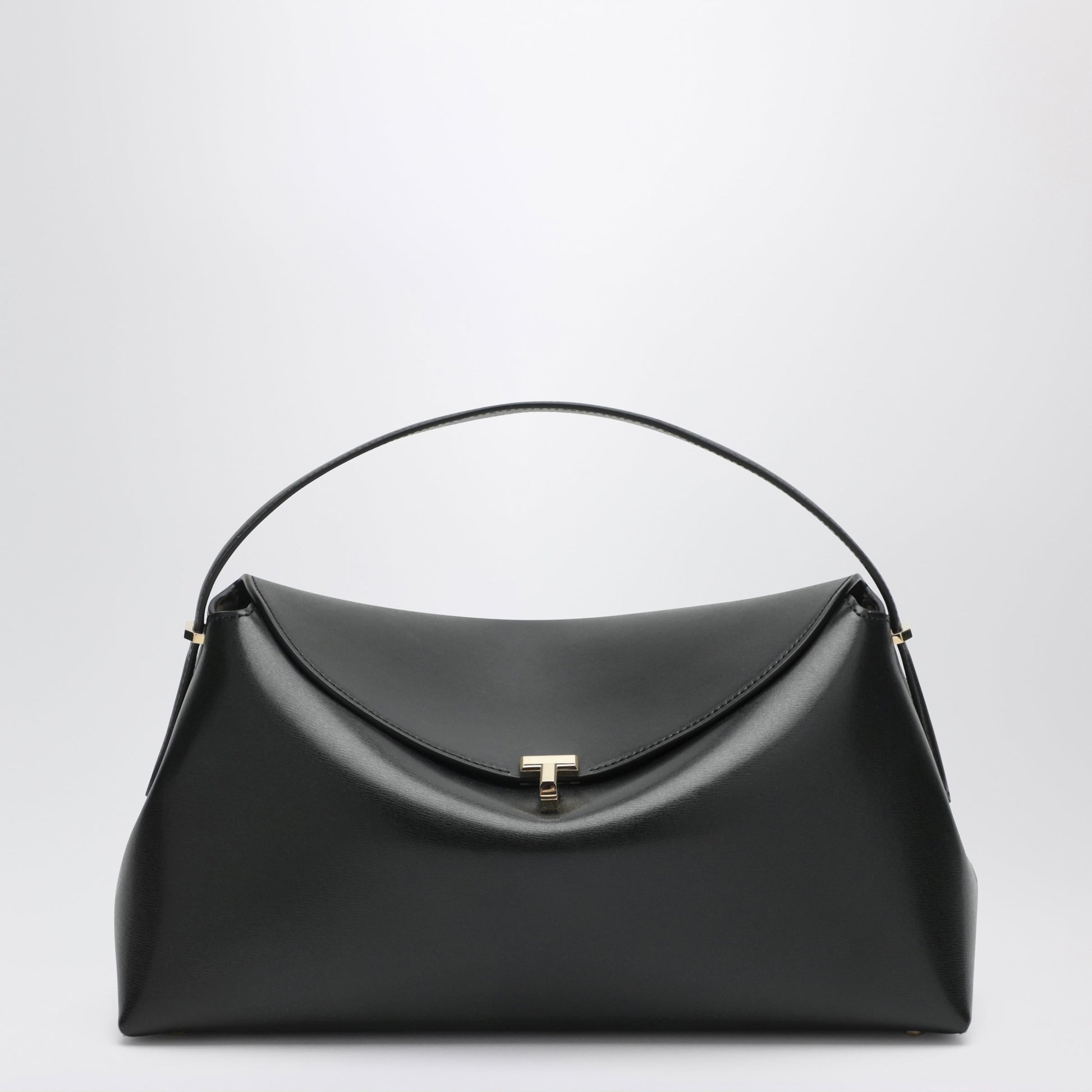 Toteme Black Leather T-Lock Bag Women TOTEME