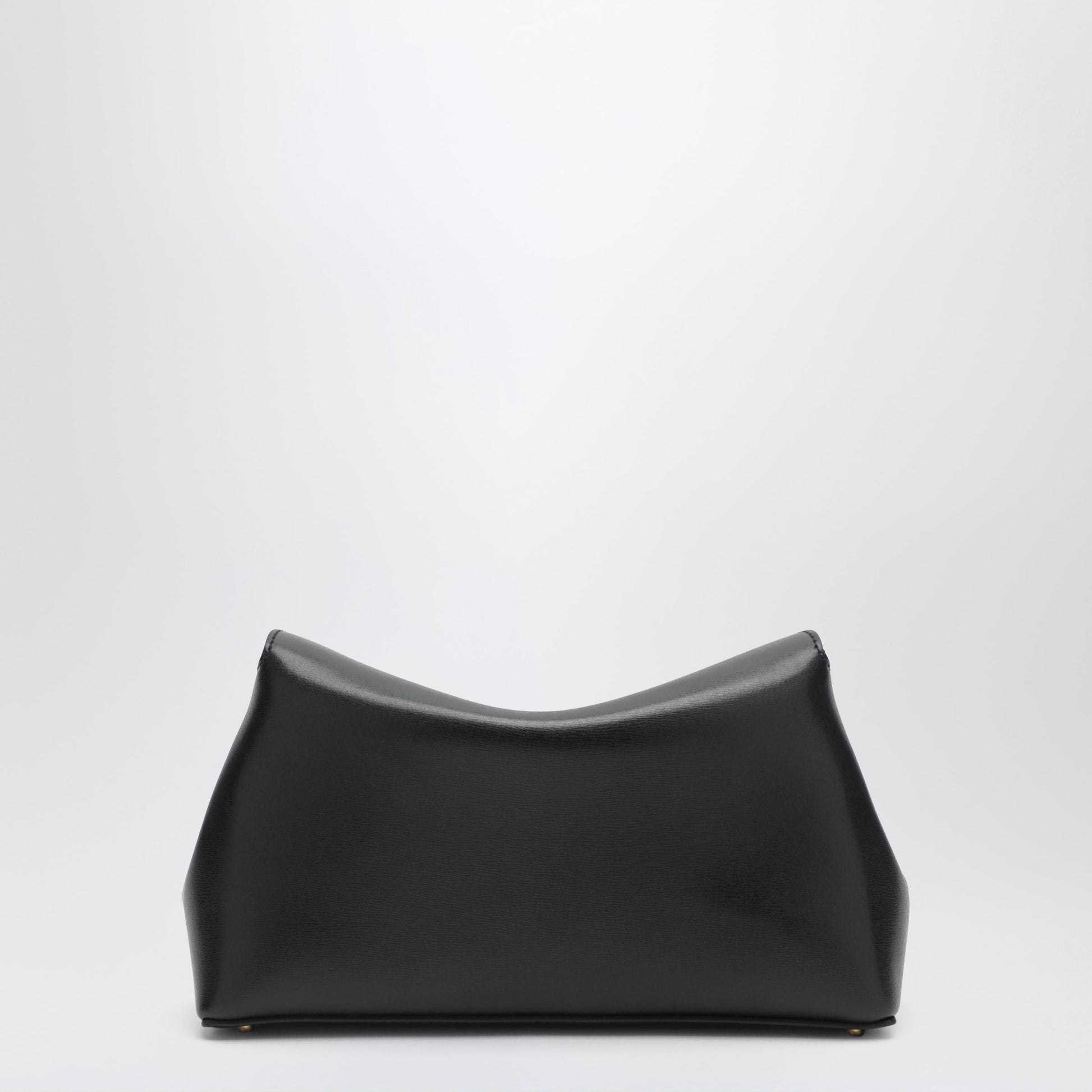 Toteme Black Leather T-Lock Clutch Bag Women TOTEME