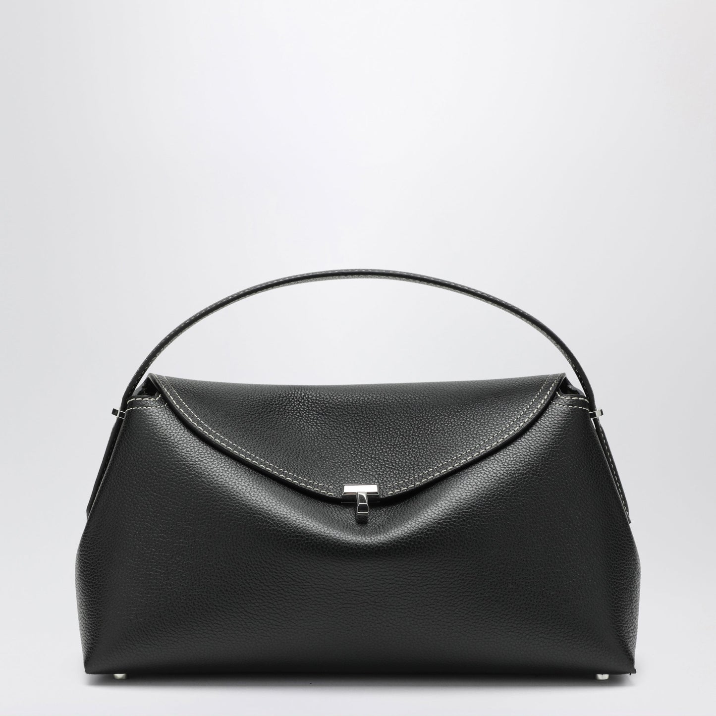 Toteme Everyday Bag In Black Grained Leather Women TOTEME