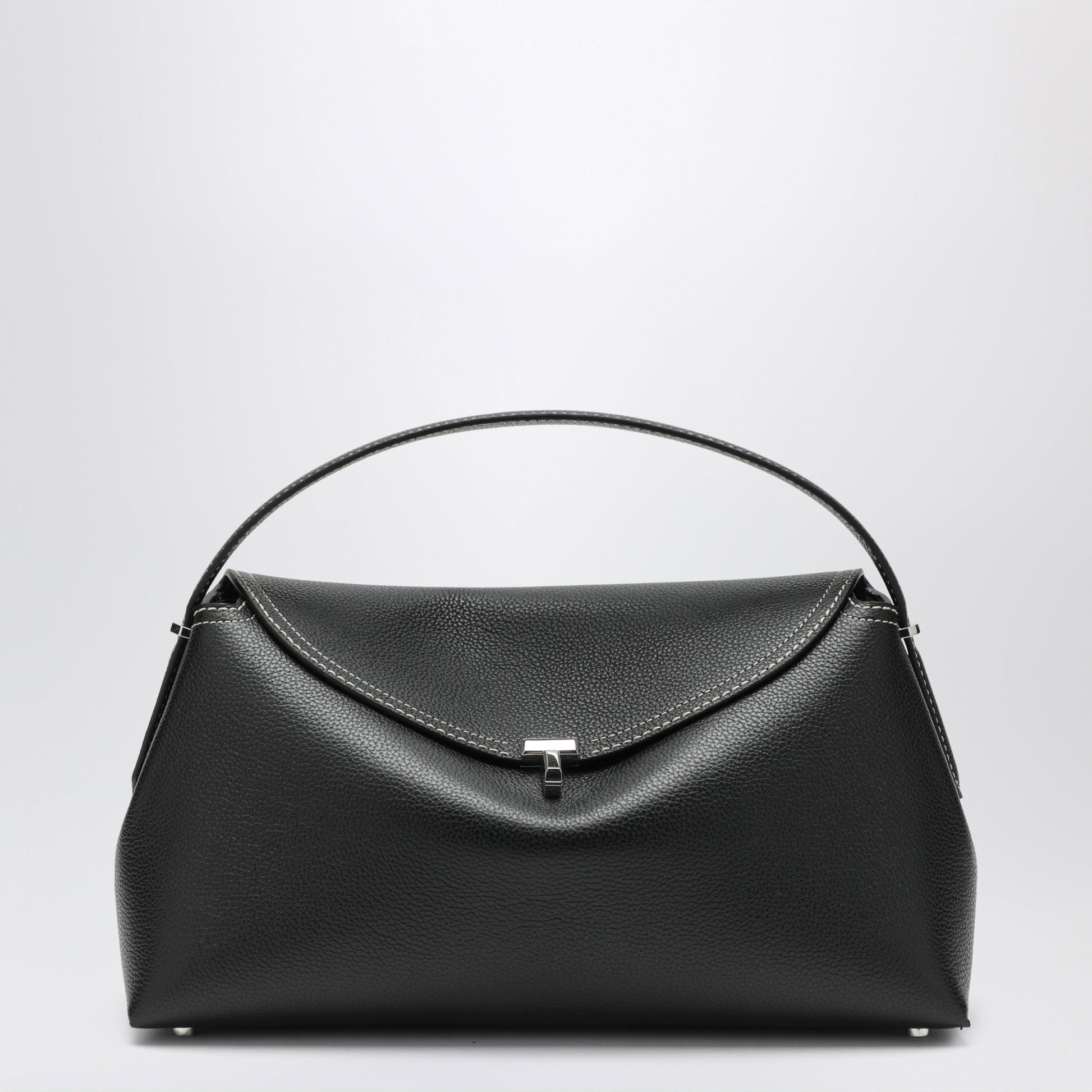 Toteme Everyday Bag In Black Grained Leather Women TOTEME