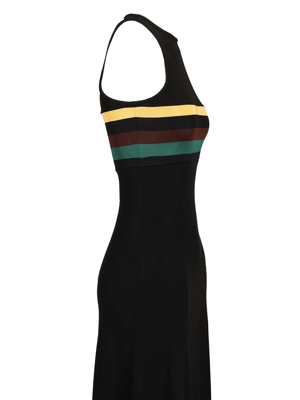Saint Laurent Women Striped Jersey Crepe Tank Dress SAINT LAURENT