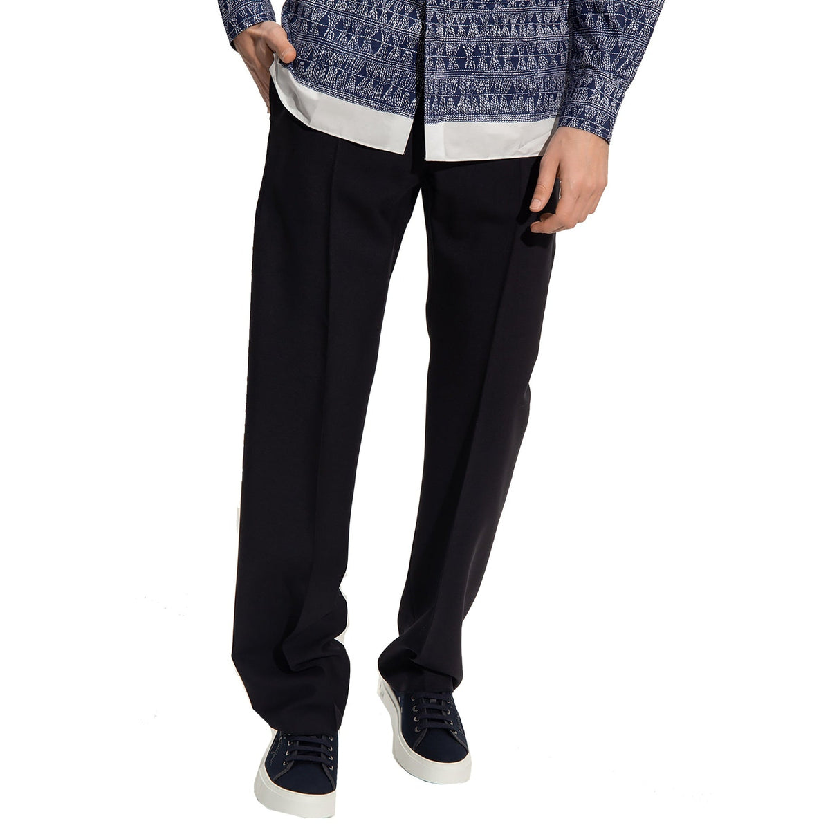Salvatore Ferragamo Cotton And Silk Pants Men FERRAGAMO