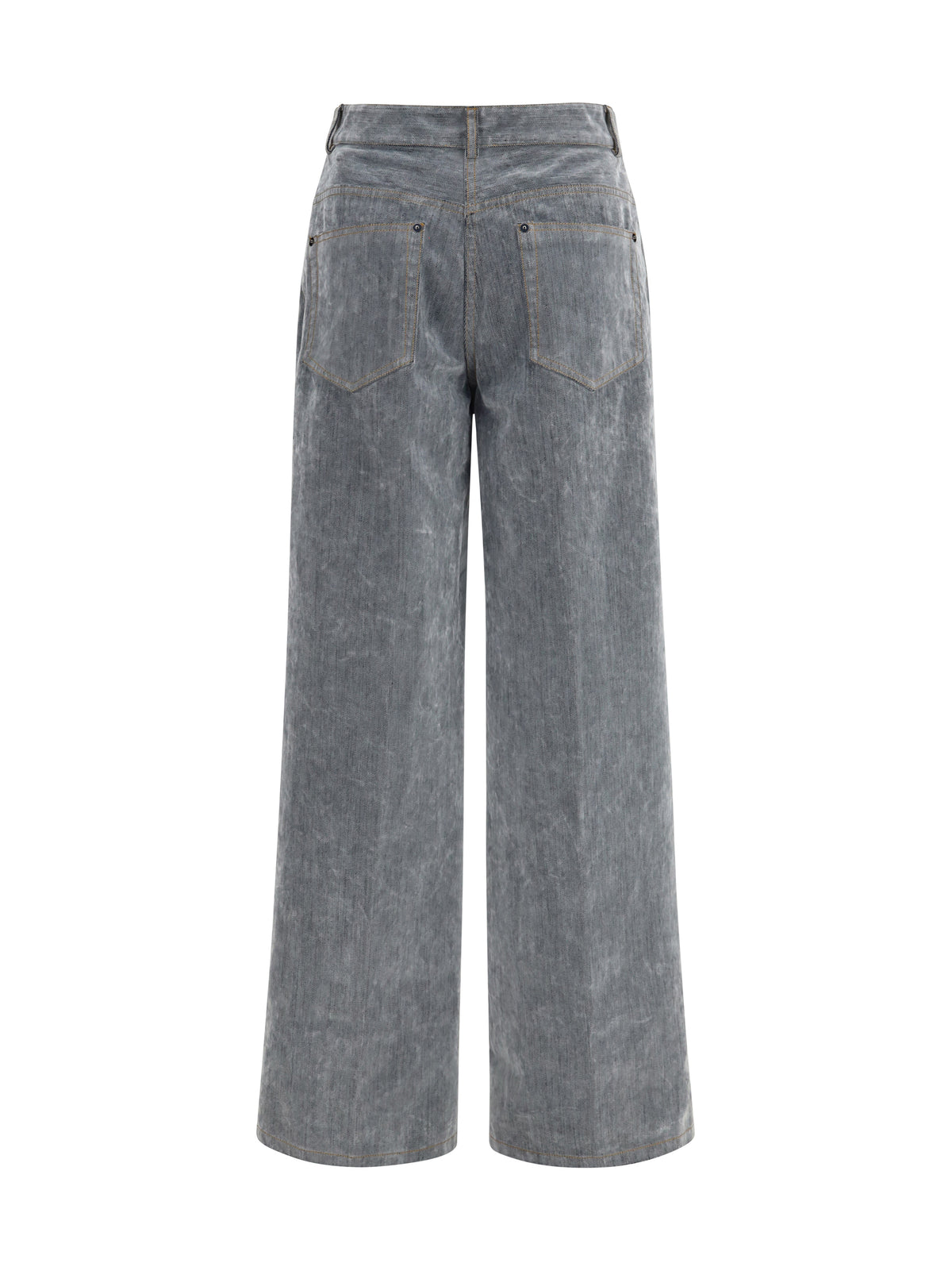 Forte_Forte Women Wide Leg Jeans In Flocked Denim FORTE FORTE