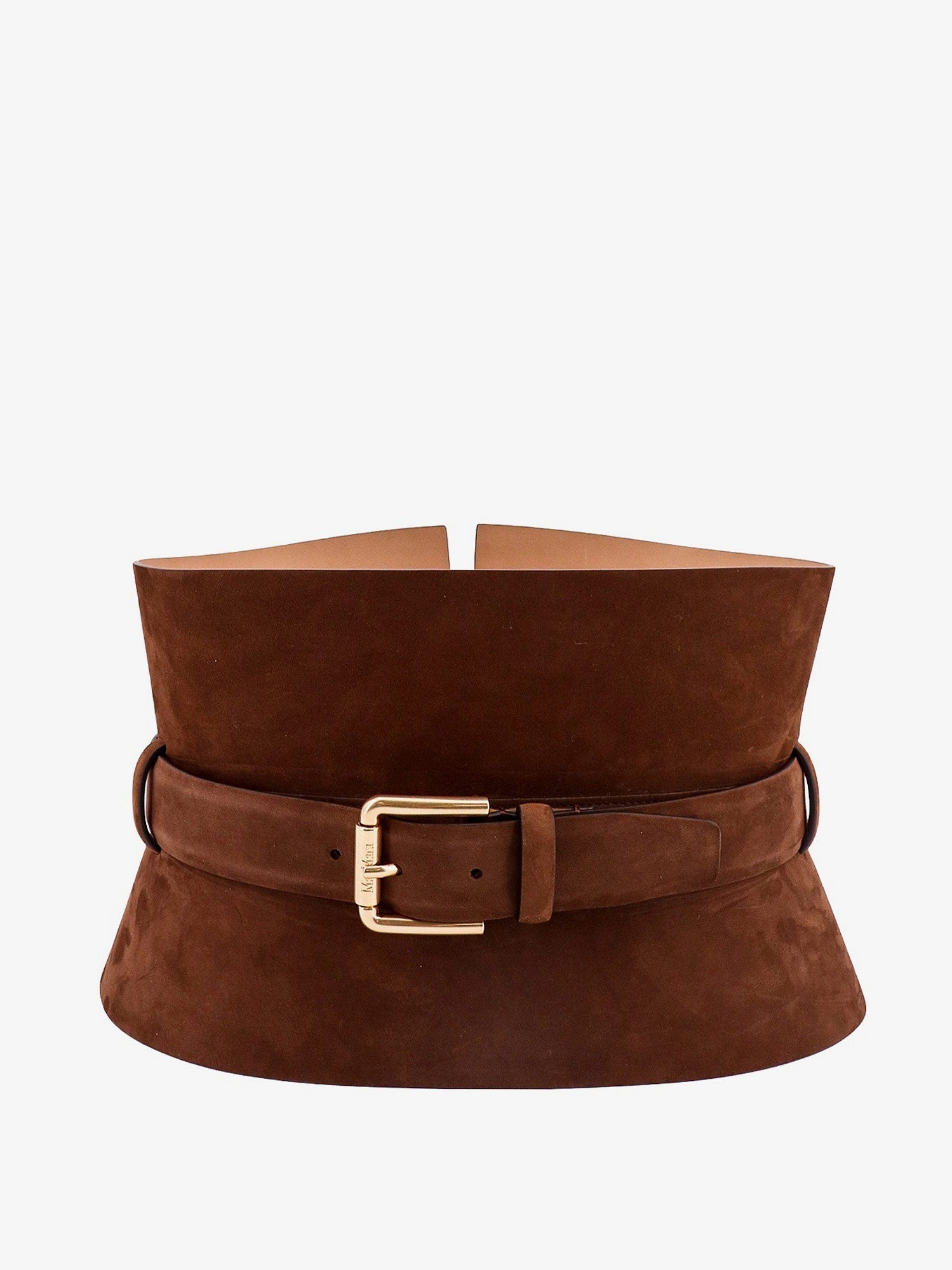 Max Mara Women Brown Nubuck Bustier Belt MAX MARA