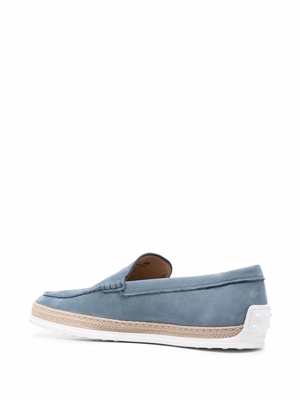 Tod's Men Slip-Ons Nubuck Loafers With Raffia Weaving TOD'S