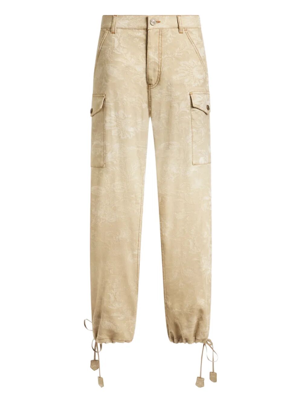 Etro Women Floral Jacquard Canvas Cargo Trousers ETRO