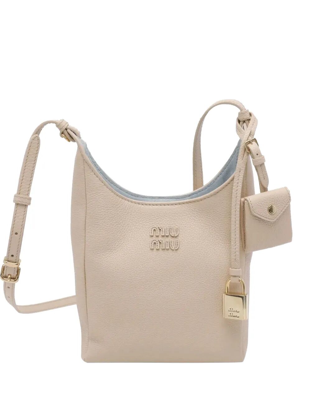 Miu Miu Women Leather Bucket Bag With Adjustable Shoulder Strap MIU MIU