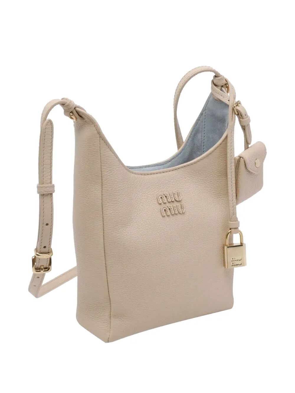 Miu Miu Women Leather Bucket Bag With Adjustable Shoulder Strap MIU MIU