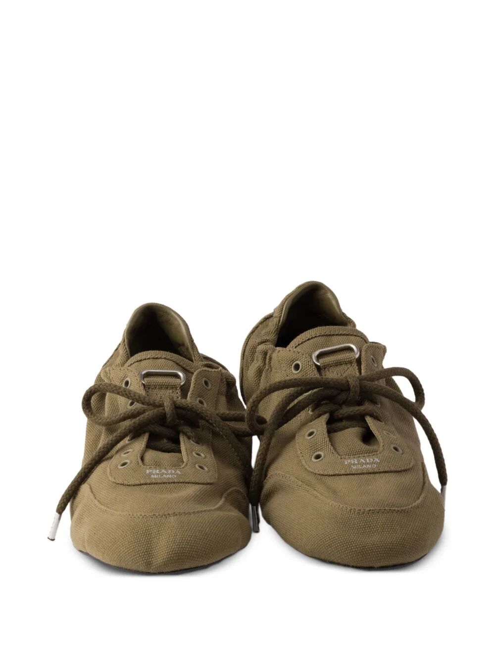 Prada Women Collapse Canvas Sneakers PRADA