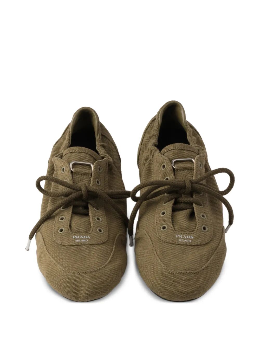 Prada Women Collapse Canvas Sneakers PRADA