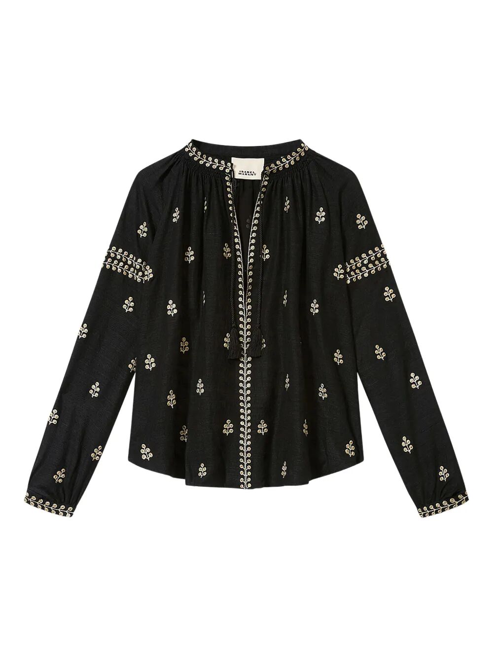 Isabel Marant Women Rodis Embroidered Tussar Silk Blouse ISABEL MARANT