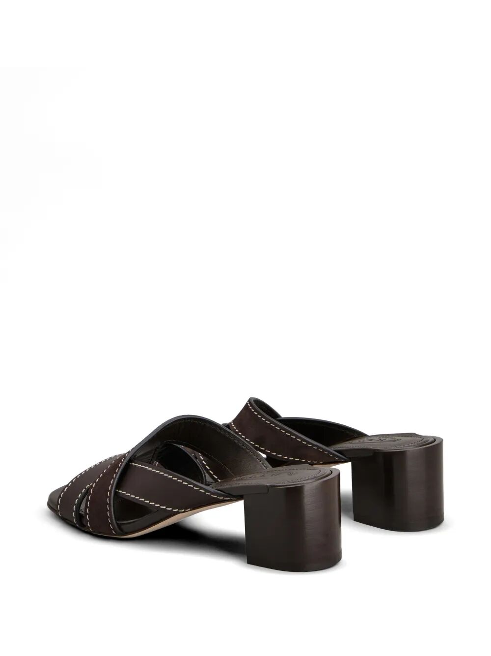 Tod's Women T-Shaped Band Crossing Smooth Leather And Suede Sandals TOD'S
