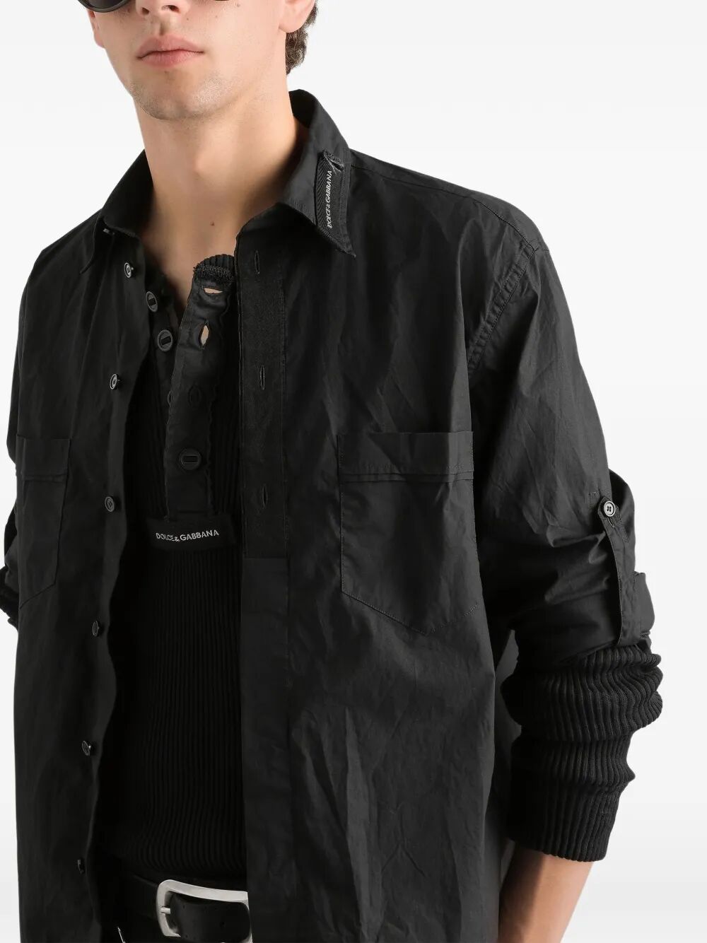 Dolce & Gabbana Men Patch Pocket Cotton Shirt DOLCE & GABBANA