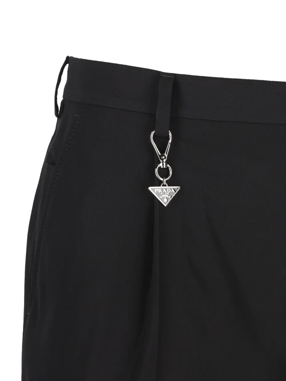 Prada Men Charm-Detail Cotton Tapered Trousers PRADA