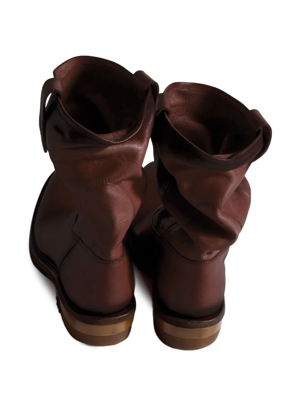 Miu Miu Women Foule Aged Look Leather Booties MIU MIU