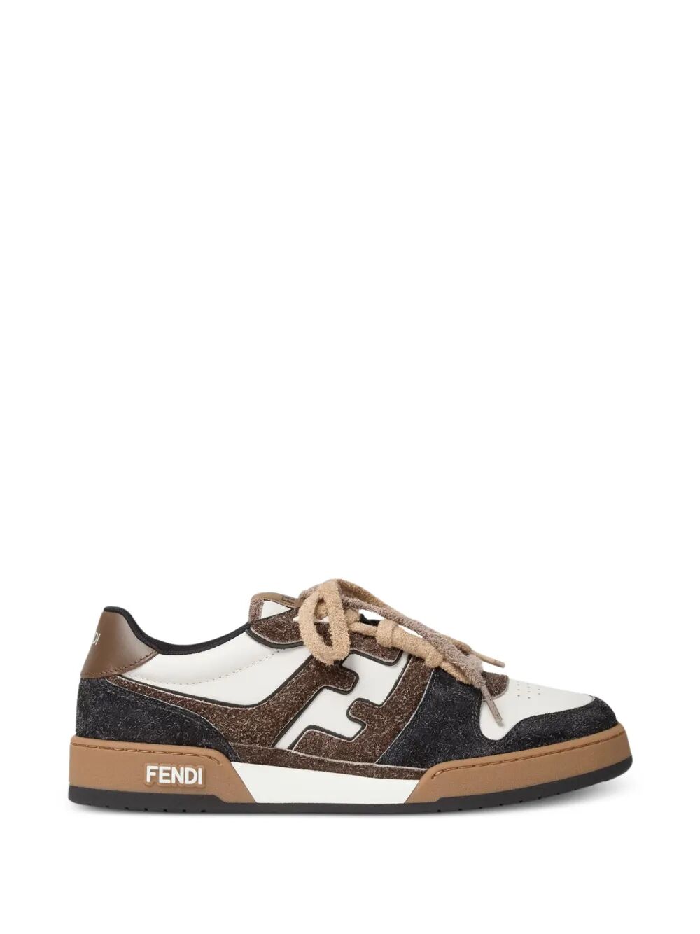 Fendi Men Fendi Match Leather And Suede Sneakers FENDI