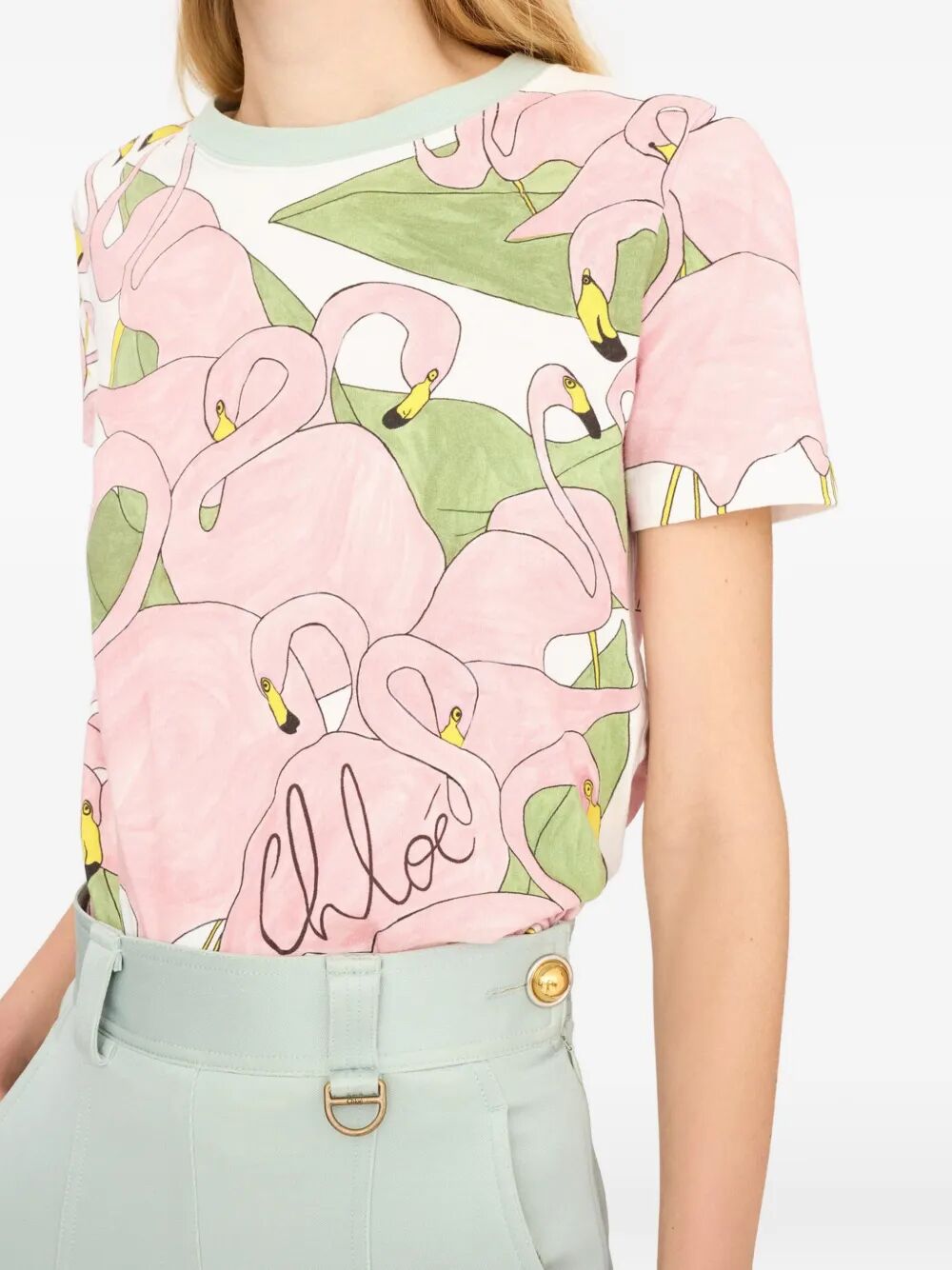 Chloe Women Baby Fit Logo T-Shirt In Cotton Jersey CHLOE