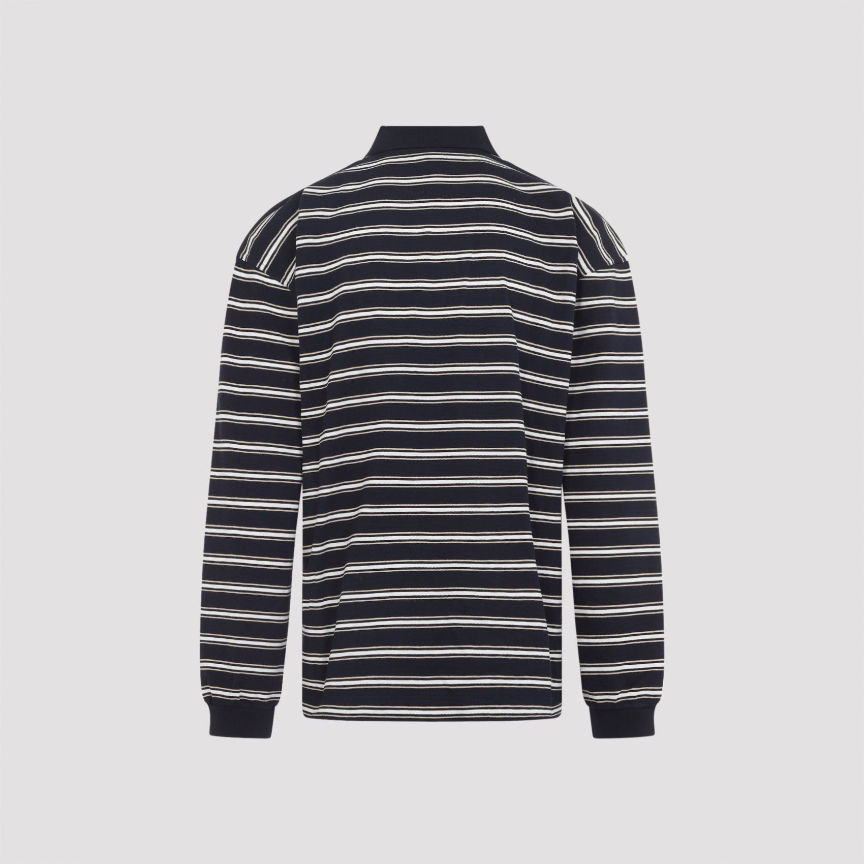 Bottega Veneta Stripes Piquet Polo Men BOTTEGA VENETA