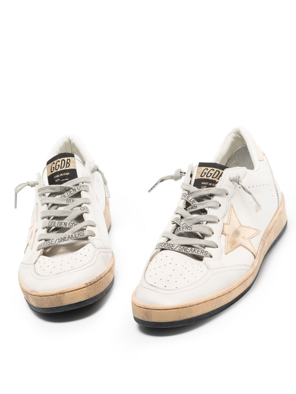 Golden Goose Women Ball Star Sneakers With Gold Star And Heel Tab GOLDEN GOOSE