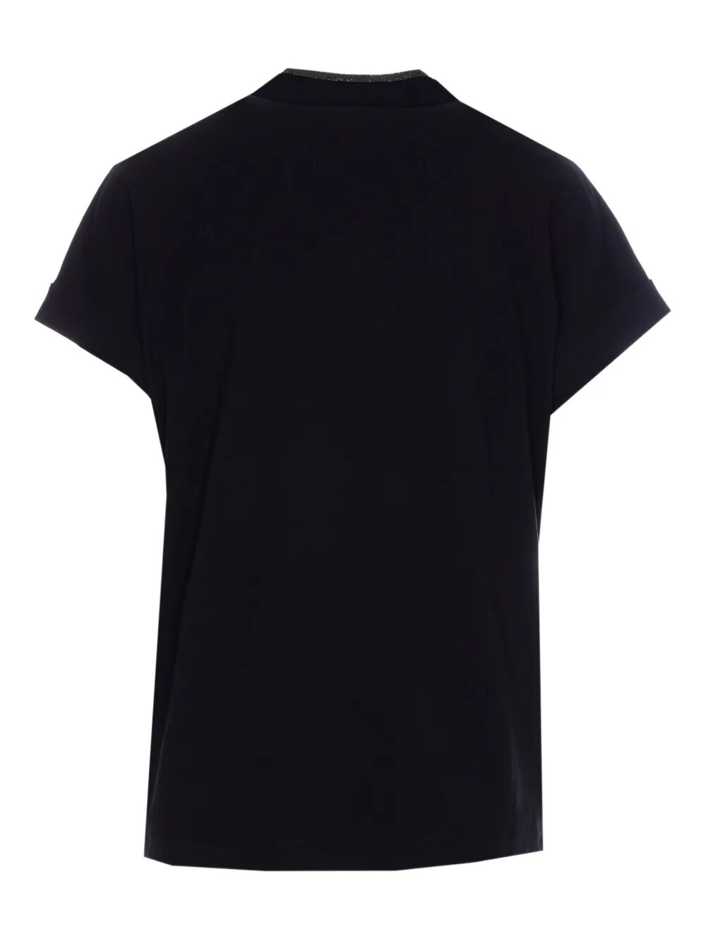 Brunello Cucinelli Women Monili Trim V-Neck Cotton T-Shirt BRUNELLO CUCINELLI