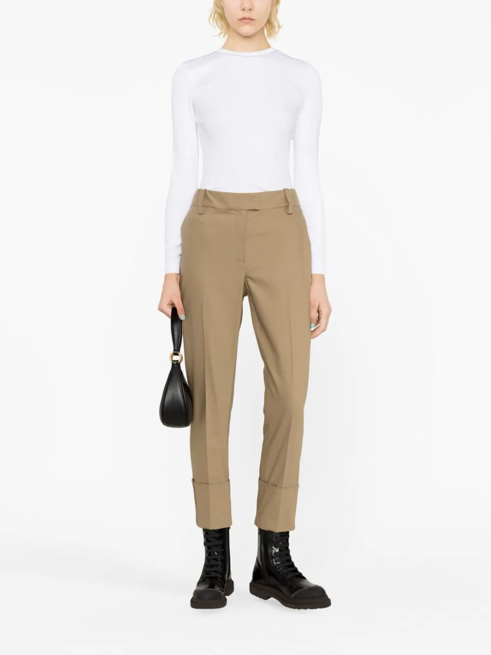 Brunello Cucinelli Women Chain Collar Long-Sleeved Fitted Top BRUNELLO CUCINELLI