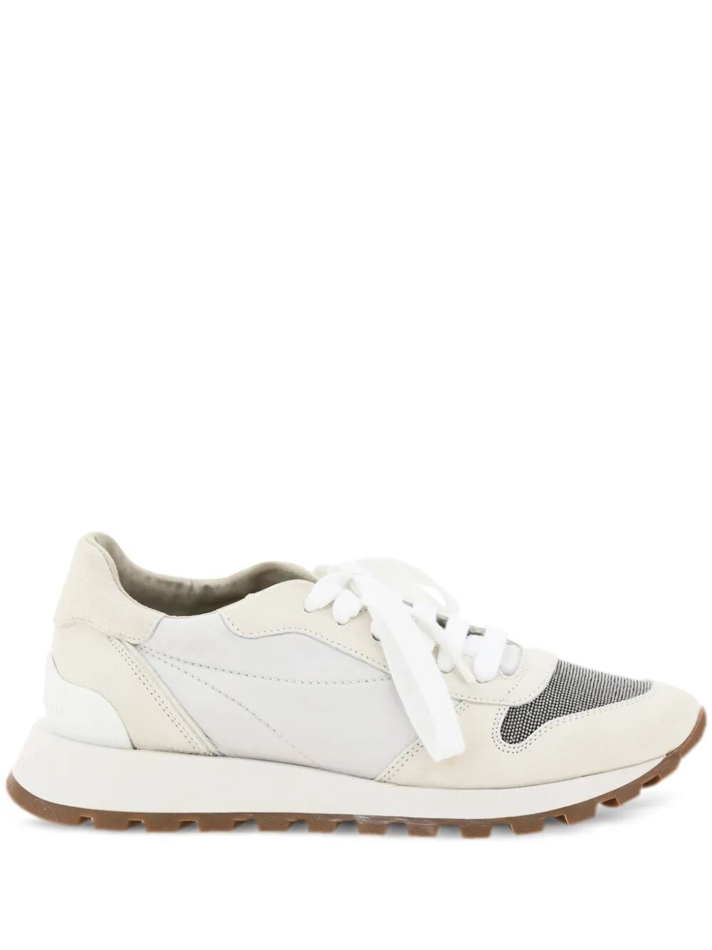 Brunello Cucinelli Women Suede And Techno Fabric Runners With Precious Toe BRUNELLO CUCINELLI