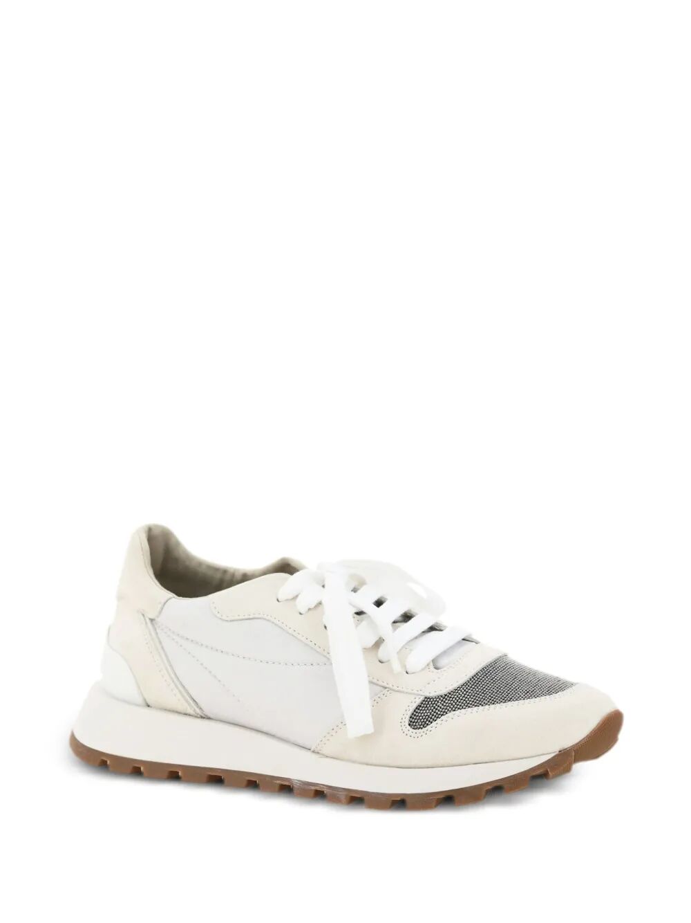 Brunello Cucinelli Women Suede And Techno Fabric Runners With Precious Toe BRUNELLO CUCINELLI
