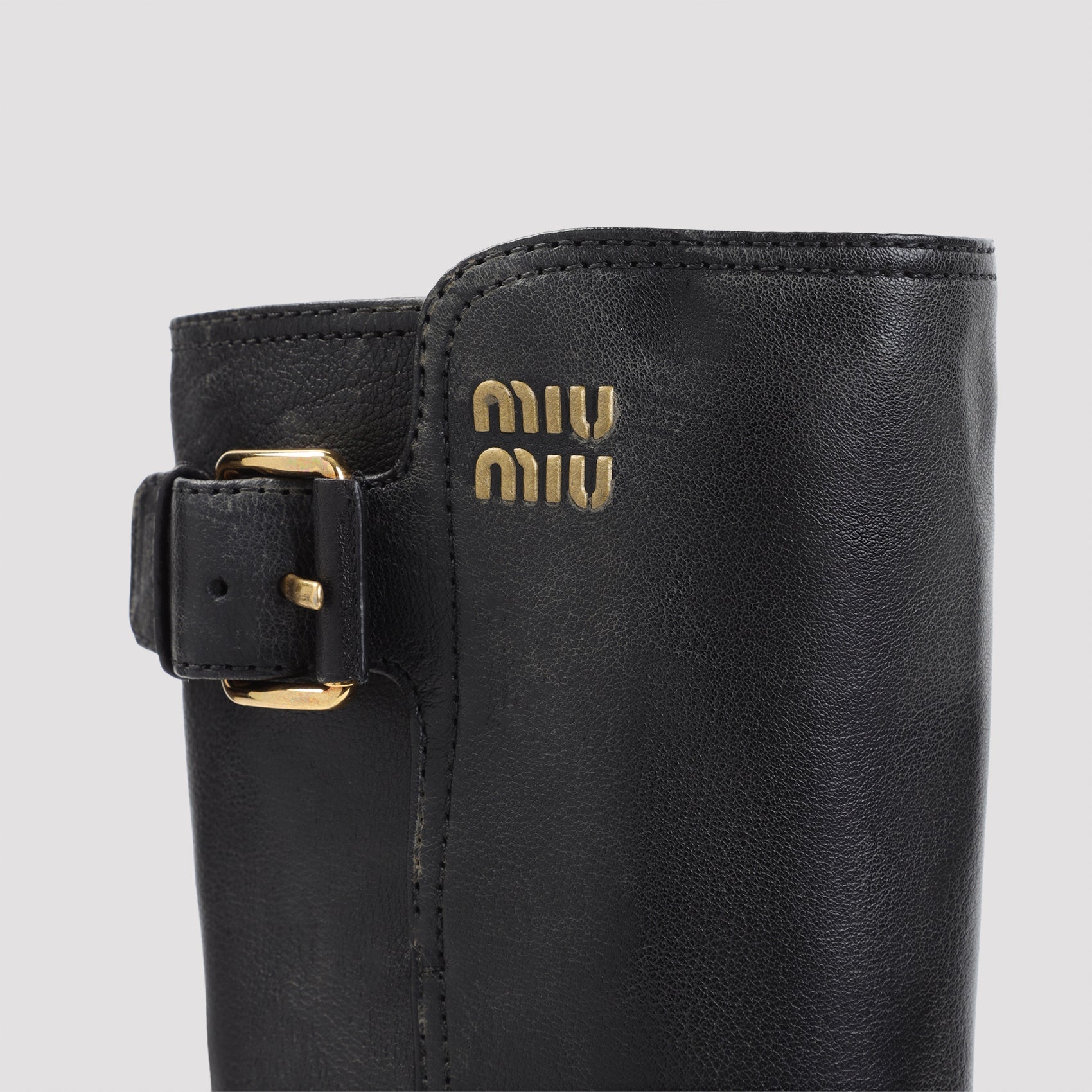 Miu Miu Leather Boots Women MIU MIU