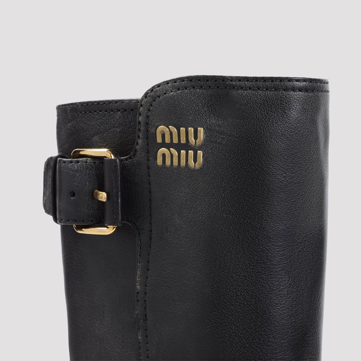 Miu Miu Leather Boots Women MIU MIU