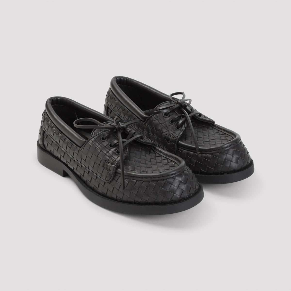 Bottega Veneta Pier Intrecciato Boat Shoes Men BOTTEGA VENETA