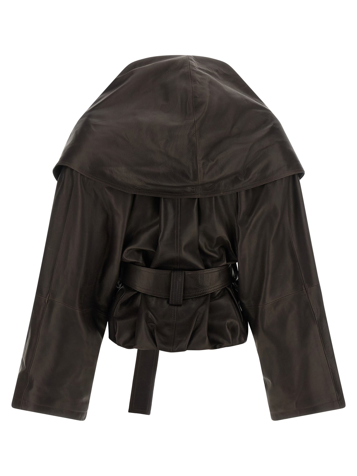 Magda Butrym Women Shawl Collar Leather Jacket MAGDA BUTRYM