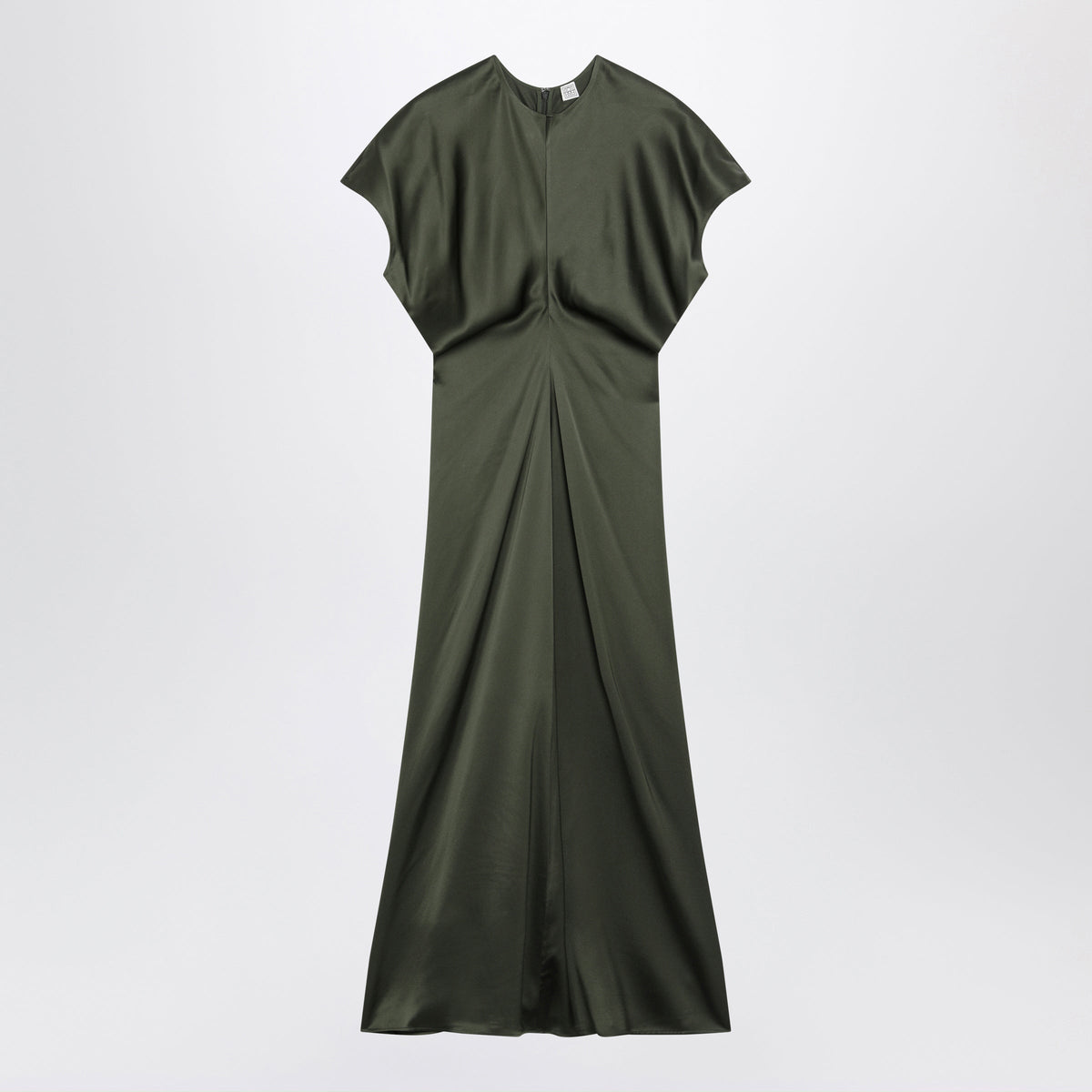 Toteme Dark Green Low-Waisted Viscose Dress Women TOTEME