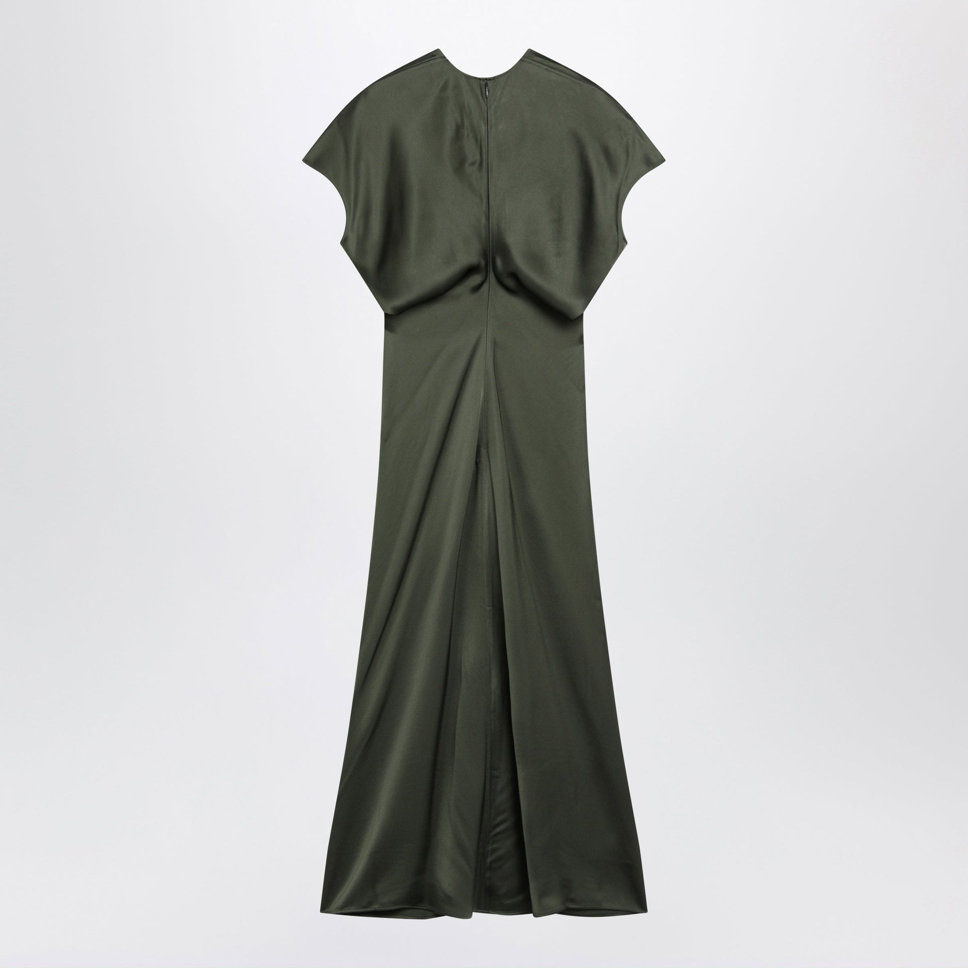 Toteme Dark Green Low-Waisted Viscose Dress Women TOTEME
