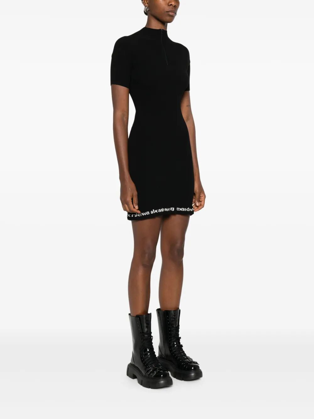 Alexander Wang Women Ribbed Short-Sleeve Fitted Dress ALEXANDER WANG