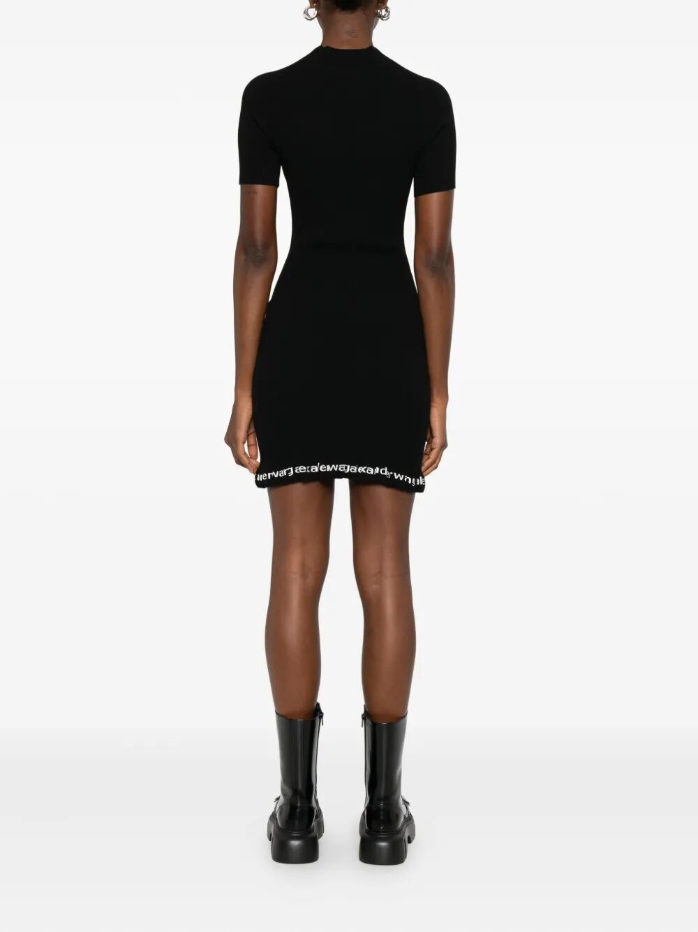 Alexander Wang Women Ribbed Short-Sleeve Fitted Dress ALEXANDER WANG