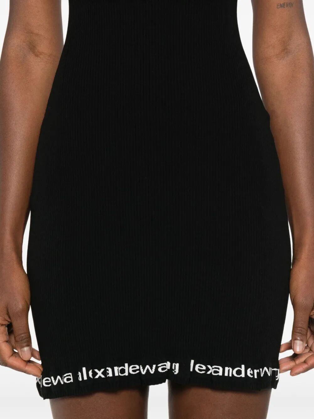Alexander Wang Women Ribbed Short-Sleeve Fitted Dress ALEXANDER WANG