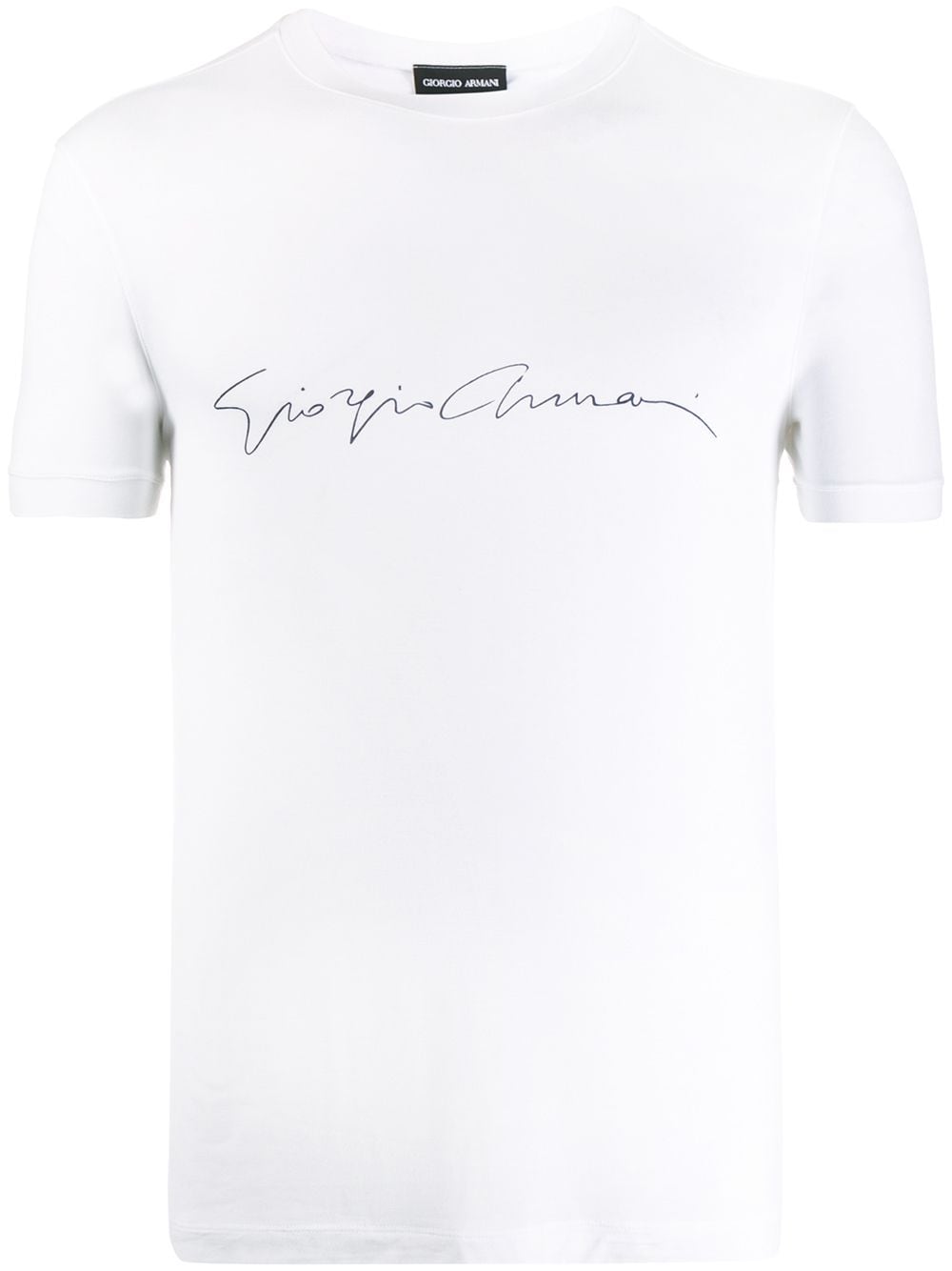 Giorgio Armani Men Asv Stretch-Viscose T-Shirt With Signature Logo GIORGIO ARMANI