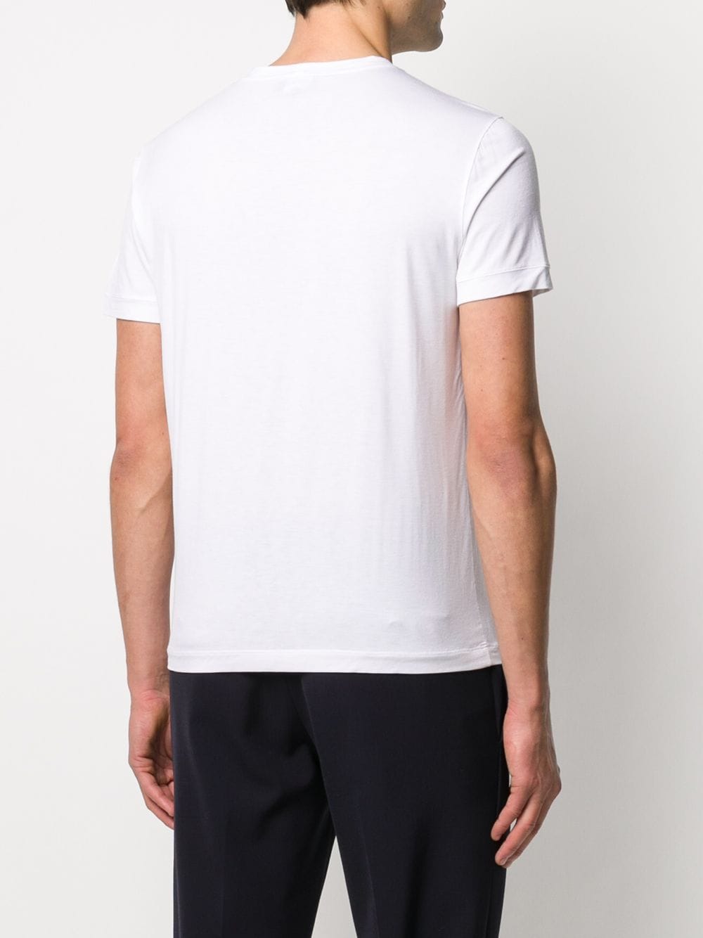 Giorgio Armani Men Asv Stretch-Viscose T-Shirt With Signature Logo GIORGIO ARMANI