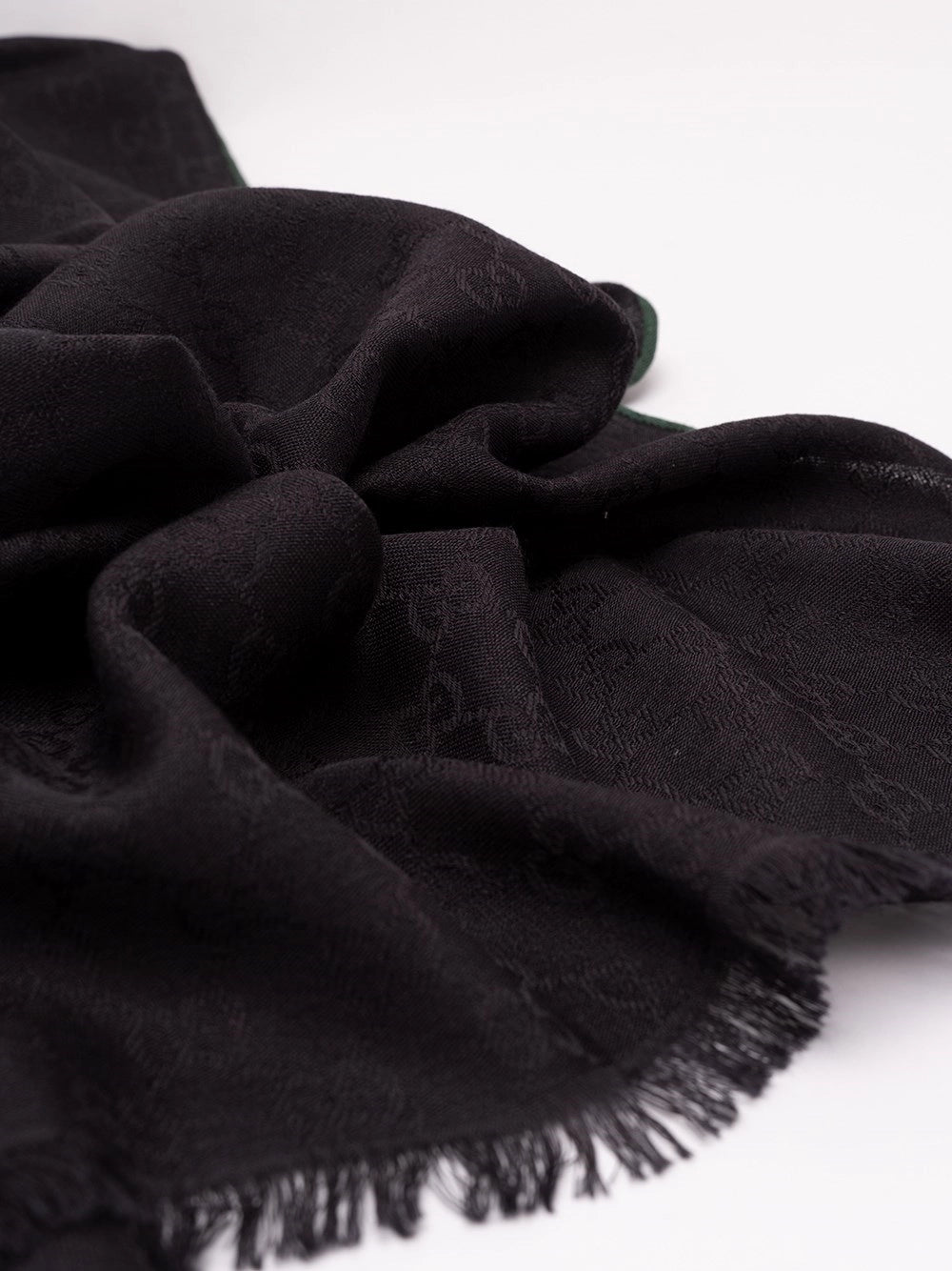Gucci Men Gg Wool Silk Jacquard Stole GUCCI