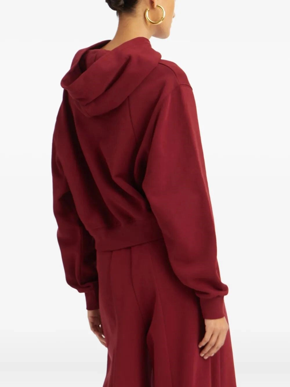Rotate Women Terry Back Cropped Hoodie