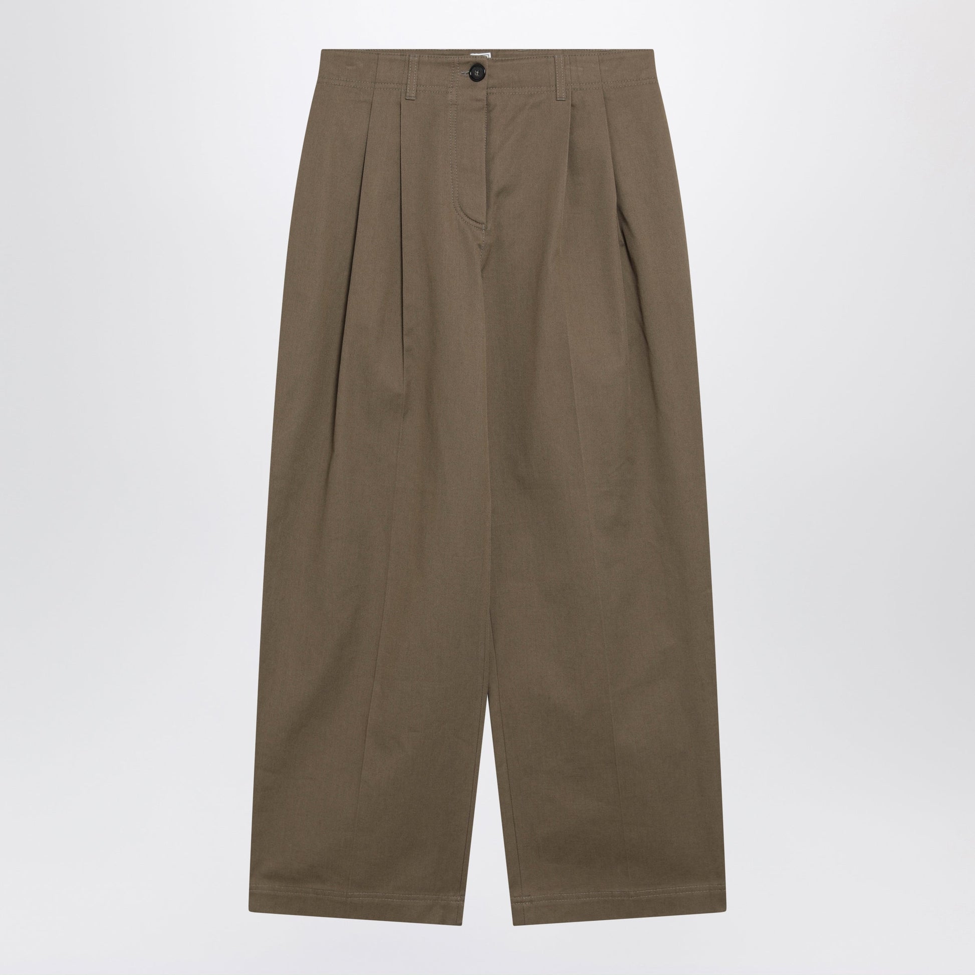 Toteme Hazelnut Cotton Trousers Women TOTEME