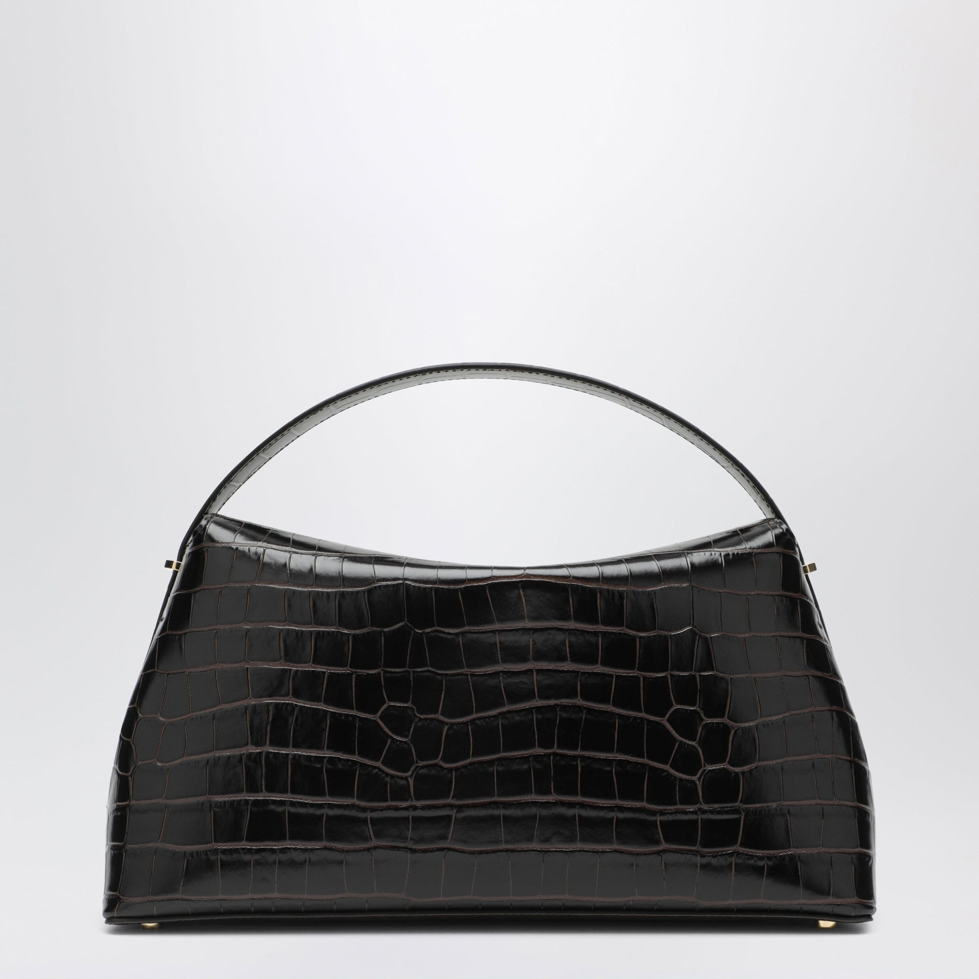 Toteme Everyday Bag In Dark Brown Crocodile-Embossed Leather Women TOTEME