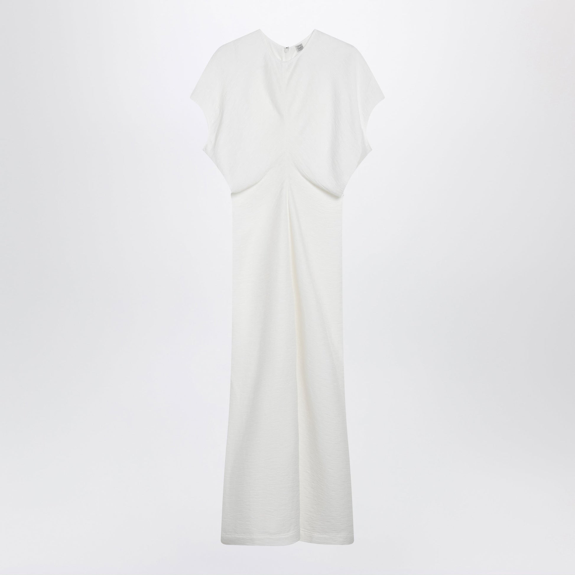 Toteme White Midi Dress In Fluid Satin Women TOTEME