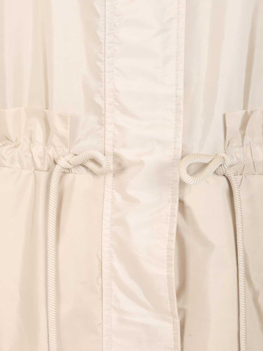 Moncler Women Weteau Waterproof Jacket With Hood And Ruffles MONCLER