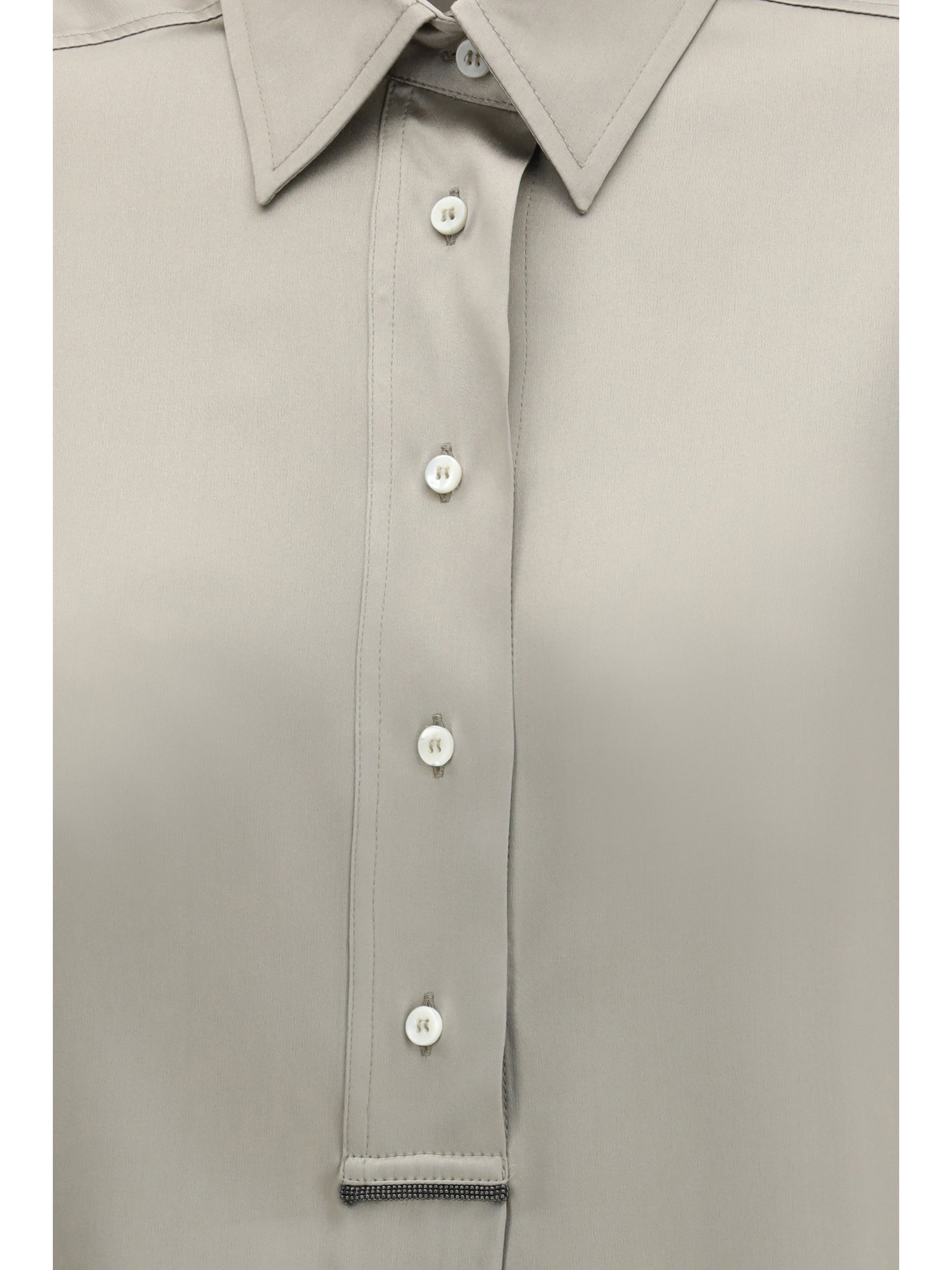 Brunello Cucinelli Women Silk Satin Shirt BRUNELLO CUCINELLI