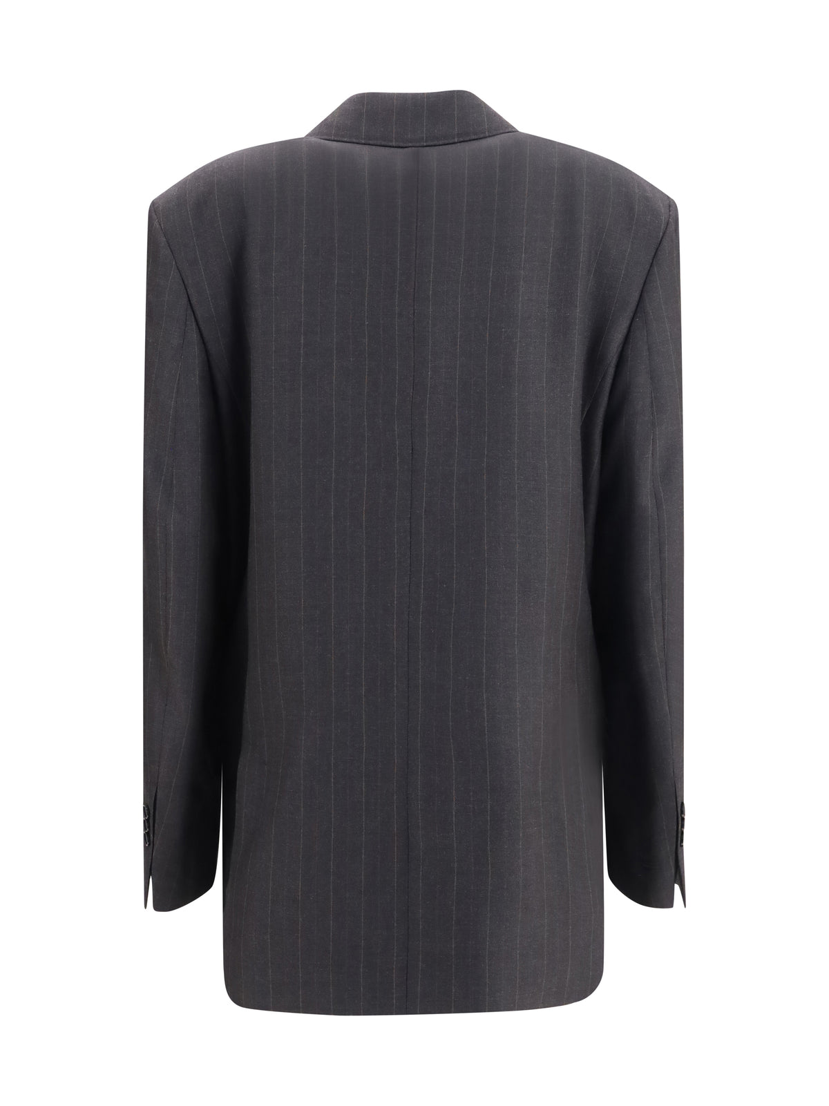 Ami Paris Women Striped Wool Double Breasted Blazer AMI PARIS