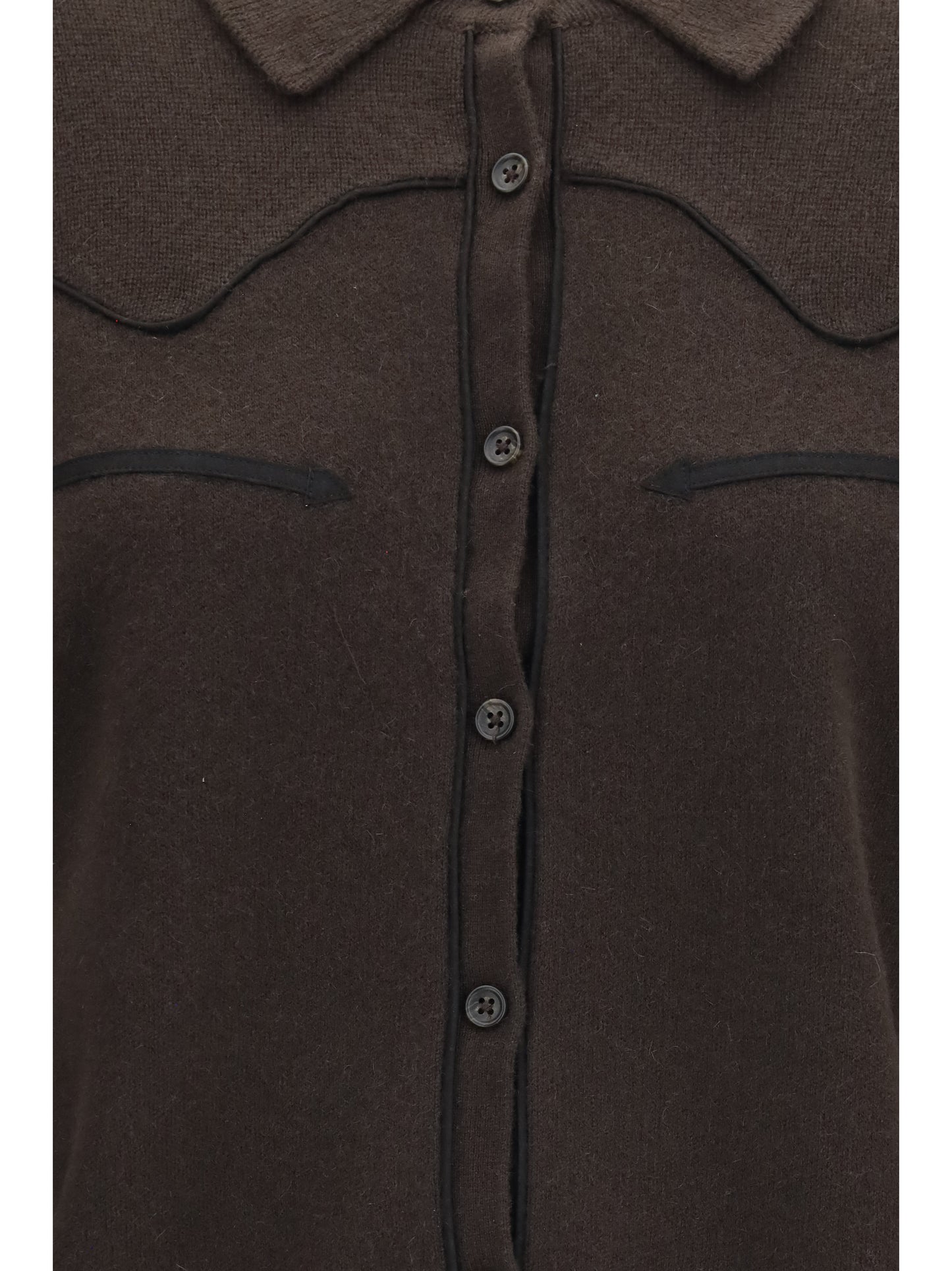Guest In Residence Women Cropped Western Cashmere Shirt GUEST IN RESIDENCE