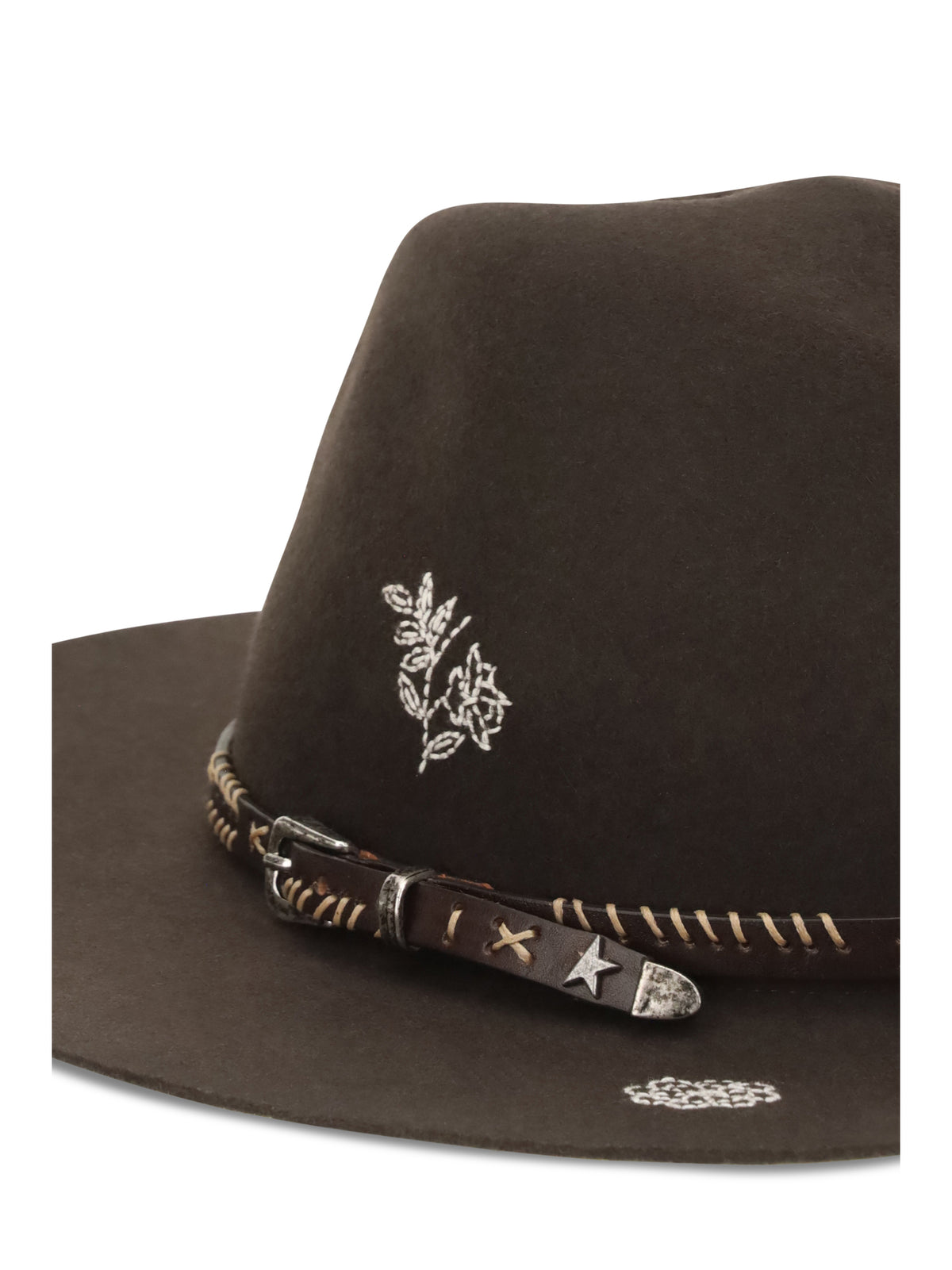 Golden Goose Women Embroidered Wool Fedora GOLDEN GOOSE