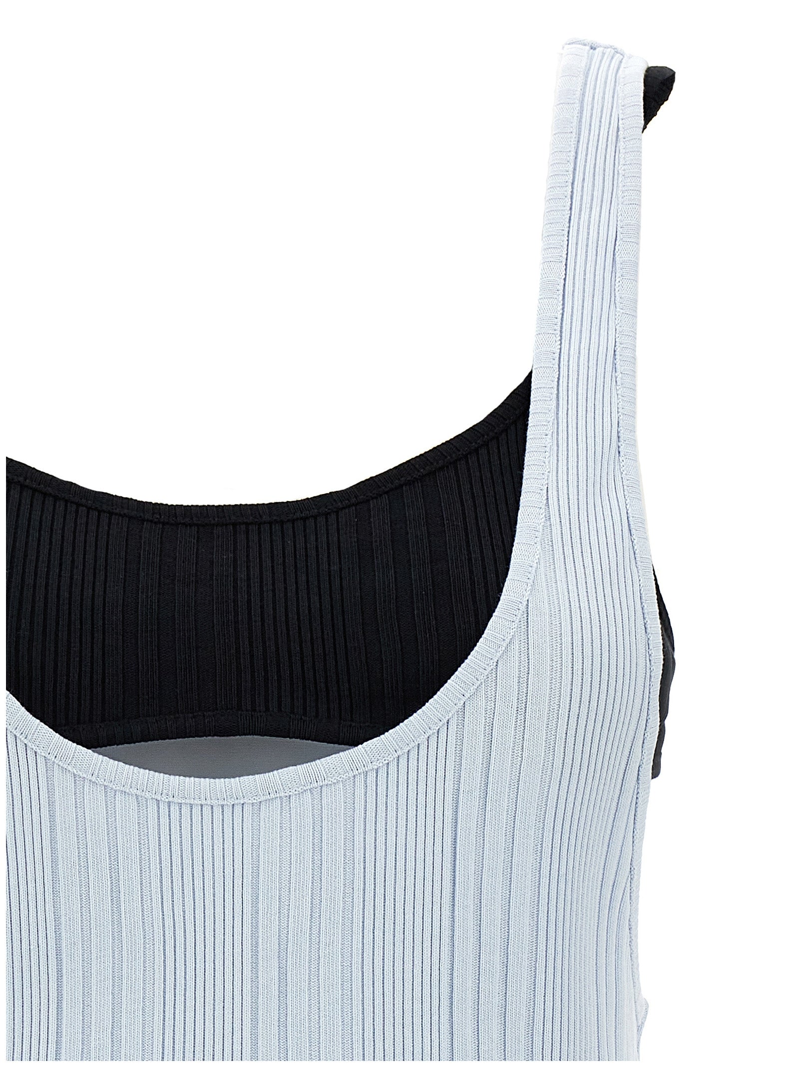 The Attico Women Logo Ribbed Top THE ATTICO