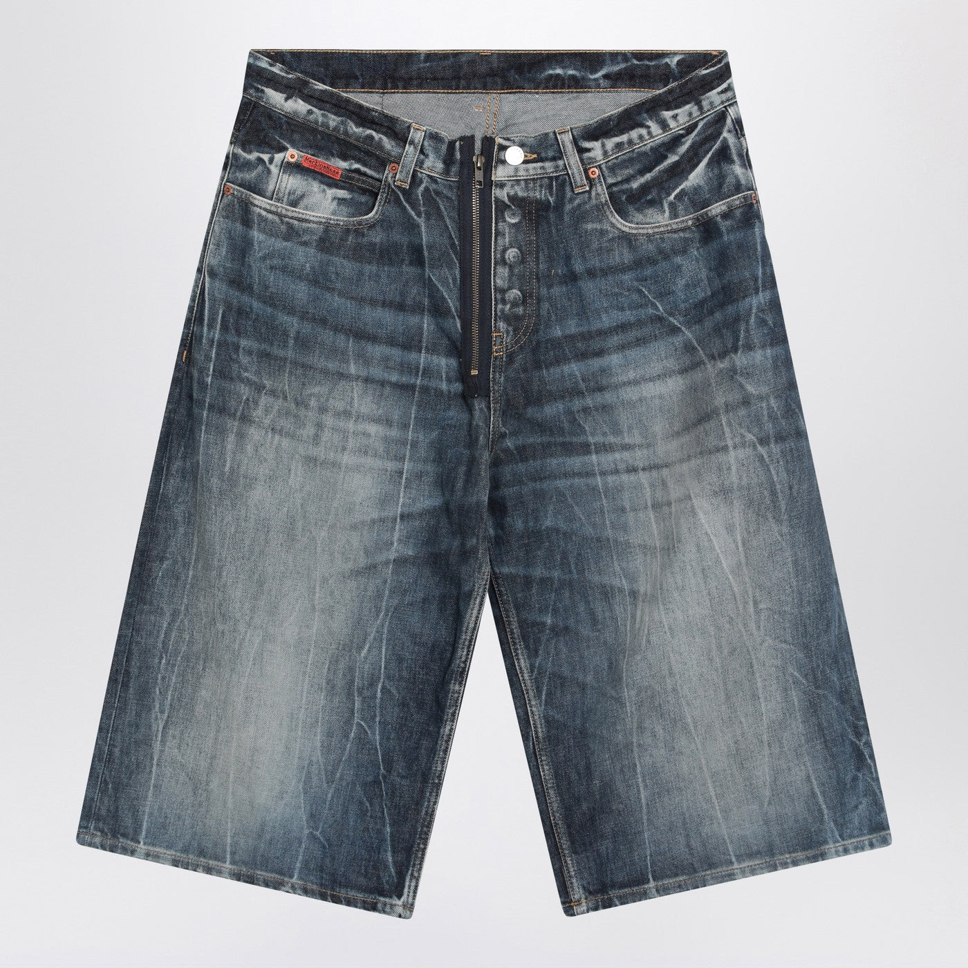 Martine Rose Bermuda In Denim Blu Acid Men MARTINE ROSE